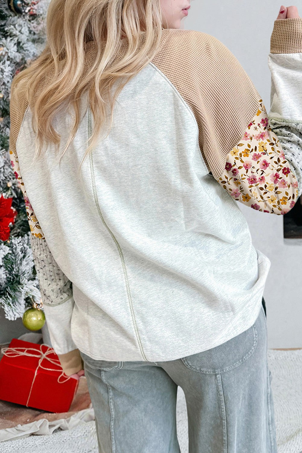 Vintage Bloom Patchwork Pullover