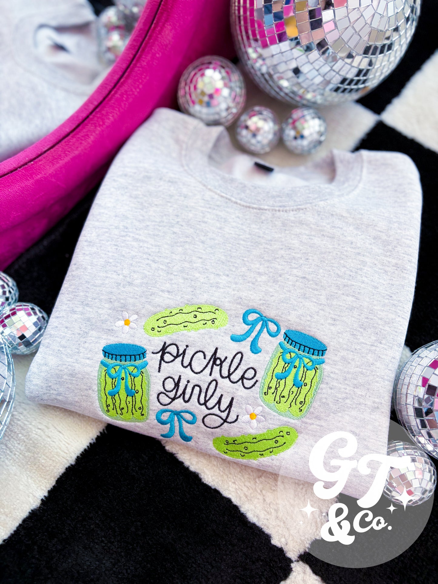 Pickle Girly Embroidered Crewneck