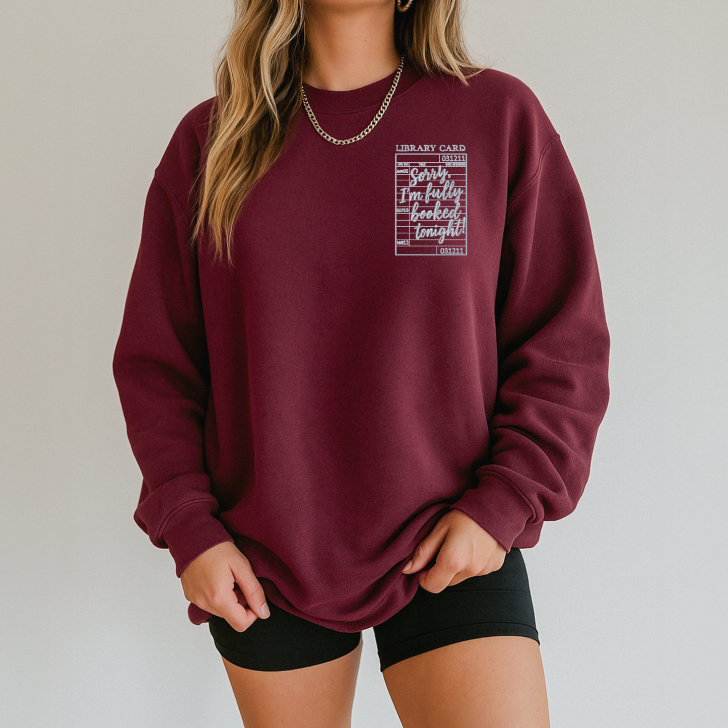Fully Booked Embroidered Crewneck