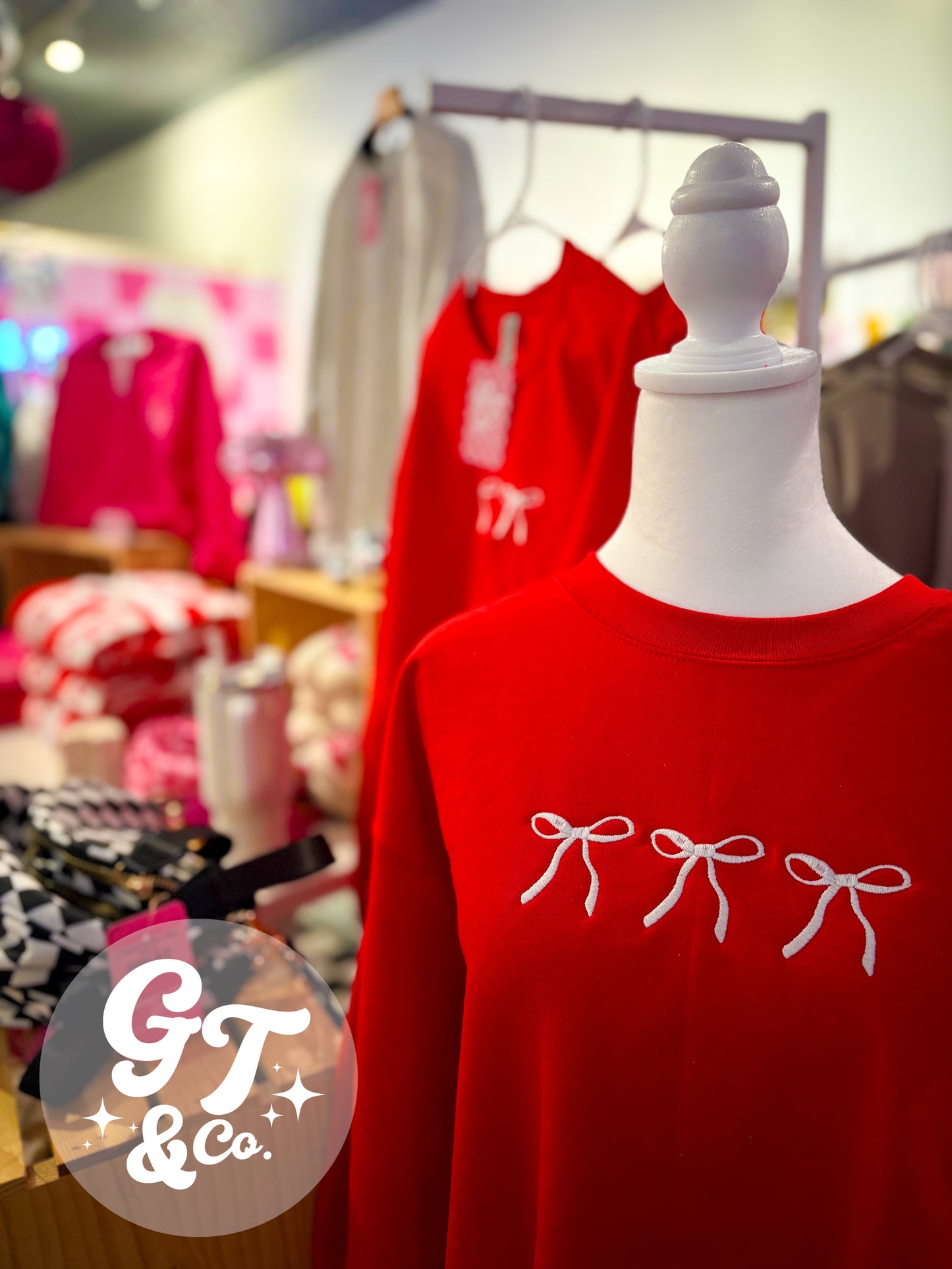 Dainty Bow Embroidered Crewneck *MADE TO ORDER 10-15 BIZ DAYS*