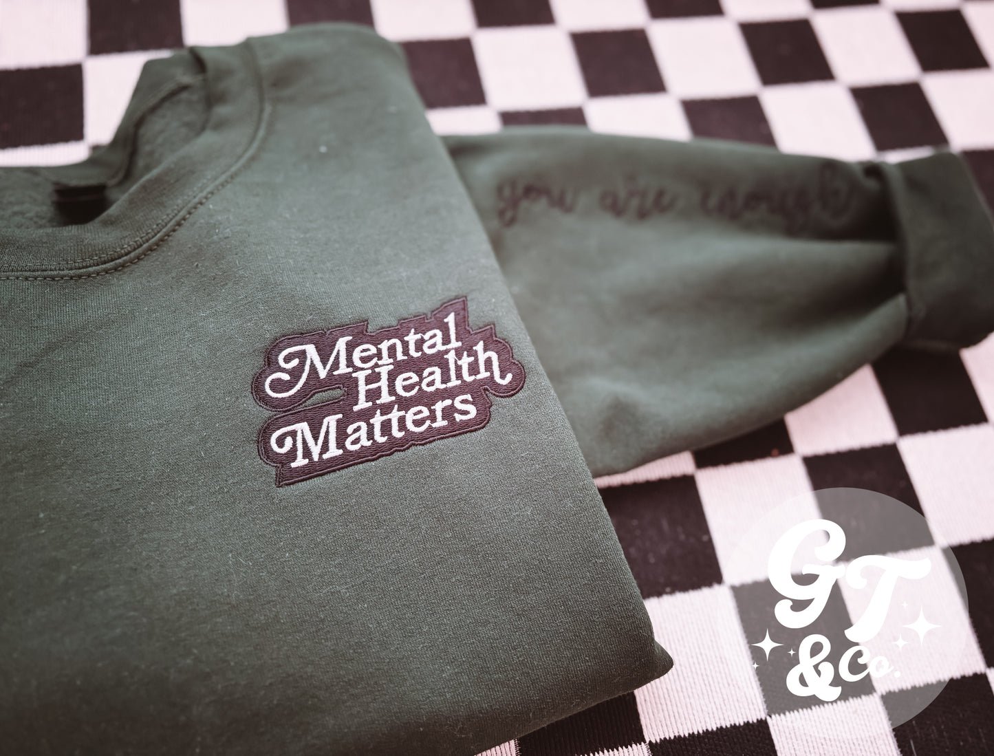 Retro Mental Health Crewneck *MADE TO ORDER 10-15 BIZ DAYS*