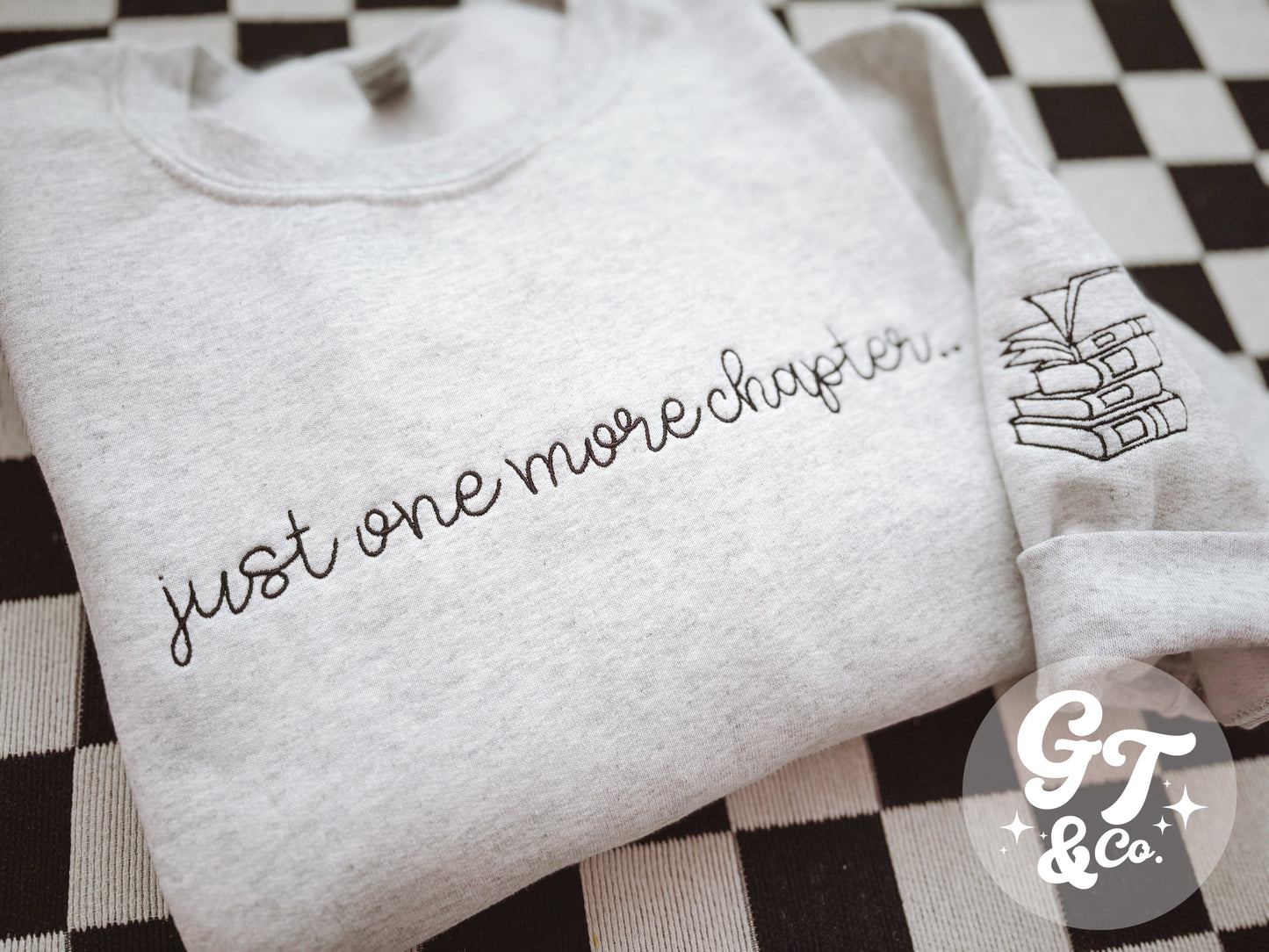 One More Chapter Embroidered Crewneck *MADE TO ORDER 10-15 BIZ DAYS*