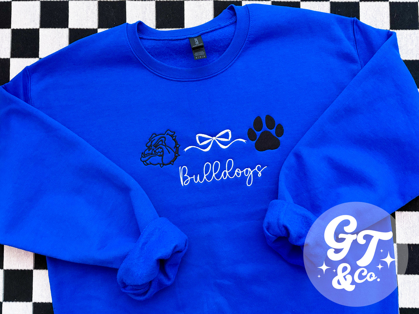 Bulldogs Icon Embroidered Crewneck *MADE TO ORDER 10-15 BIZ DAYS*