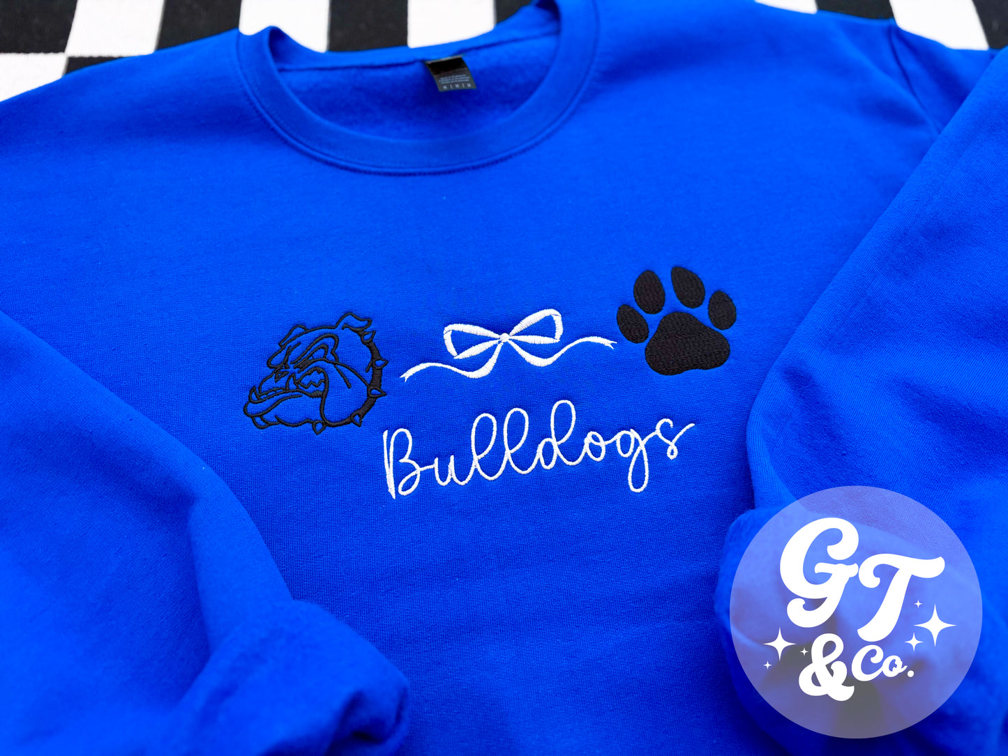 Bulldogs Icon Embroidered Crewneck *MADE TO ORDER 10-15 BIZ DAYS*