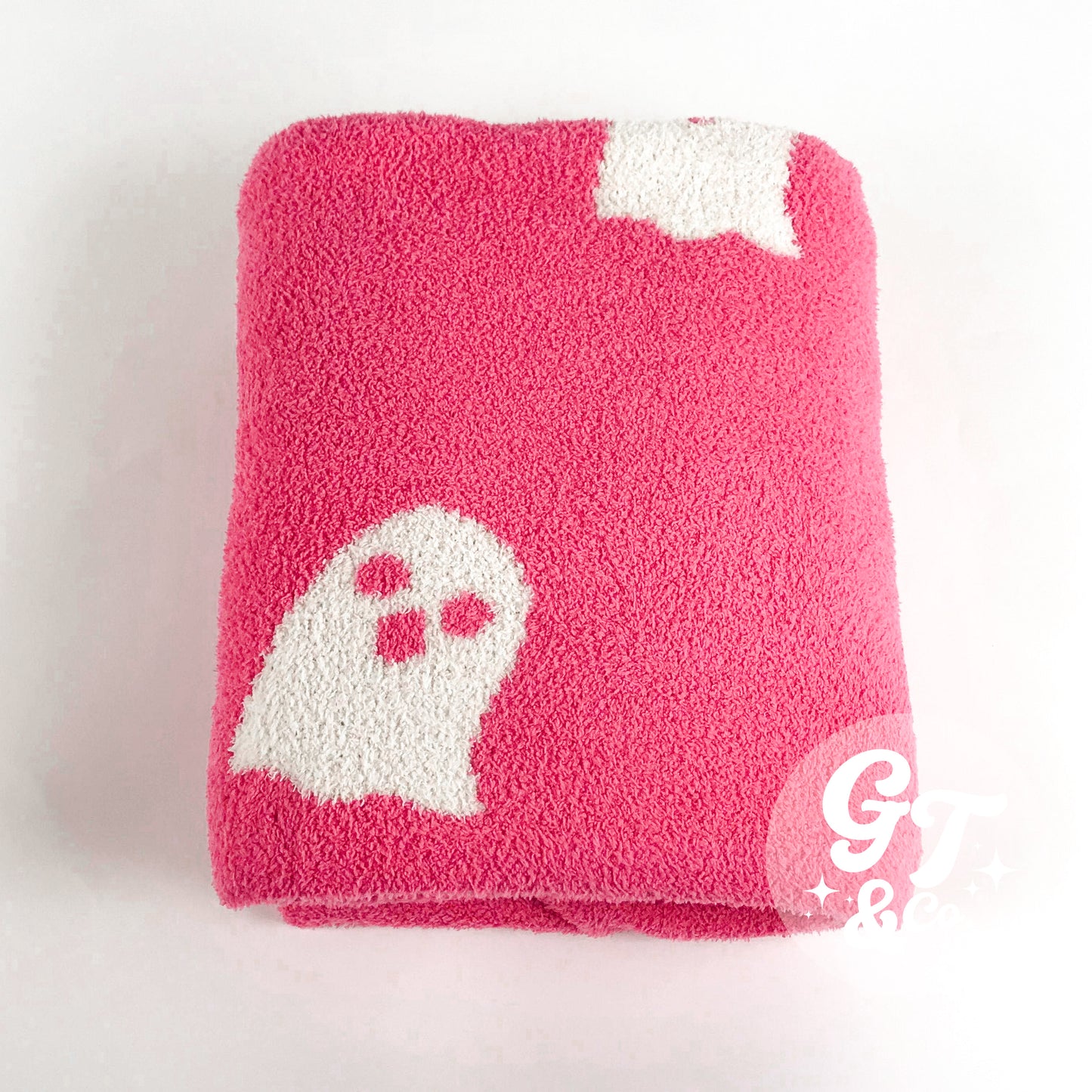 Pink Ghost Lux Throw Blanket
