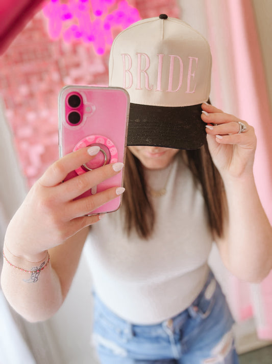 Embroidered Bride Trucker Hat *MADE TO ORDER 10-15 BIZ DAYS*