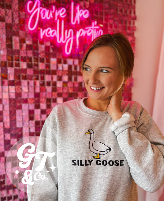 Silly Goose Embroidered Crewneck *MADE TO ORDER*