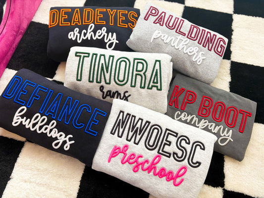 Custom Puff Embroidery Apparel *MADE TO ORDER 10-15 BIZ DAYS*