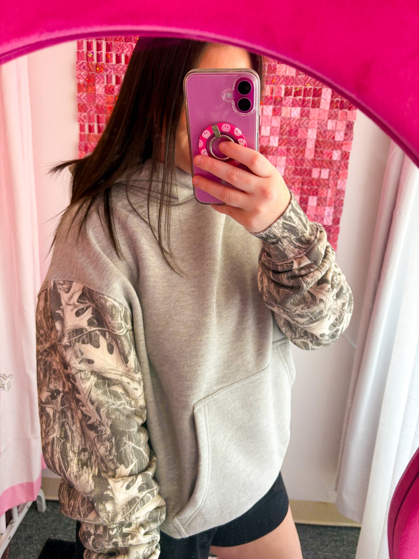 Oversized Colorblock Camo Hoodie *PRE ORDER MID-LATE OCT*