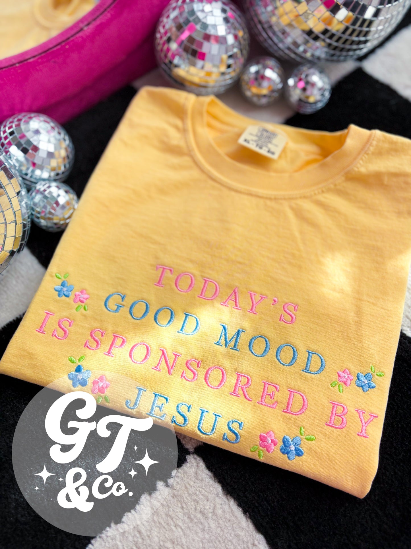 Sponsored By Jesus Embroidered Tee