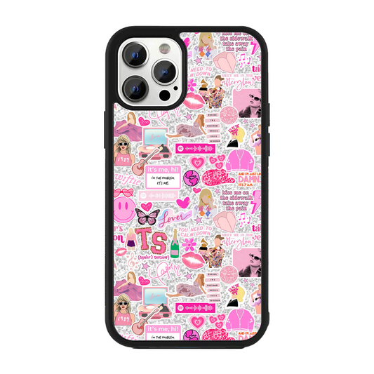 TS Pink Sticker iPhone Case