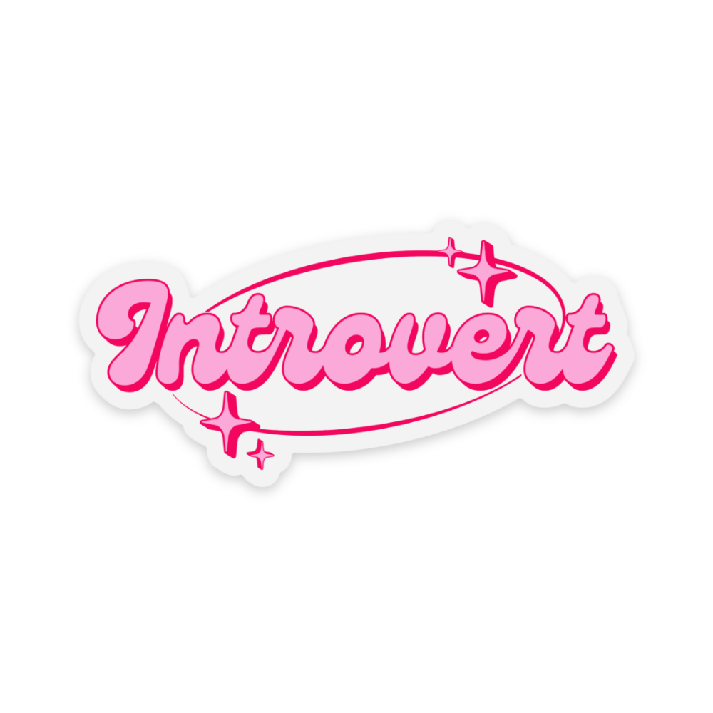 Introvert Vinyl Sticker *CLEAR*