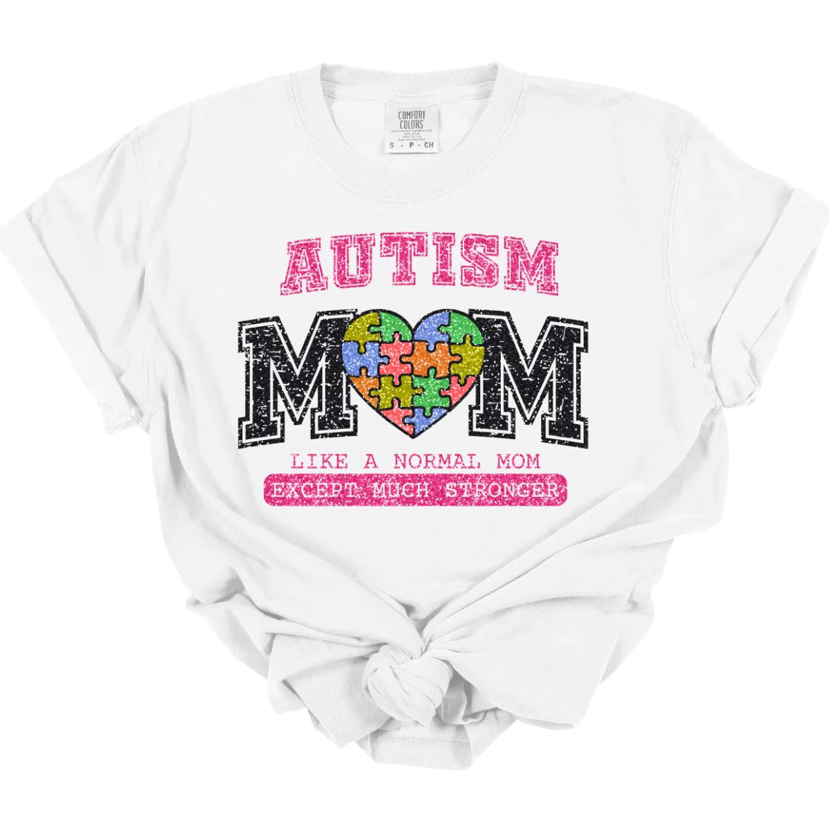 Autism Mom Faux Glitter Tee *MADE TO ORDER*