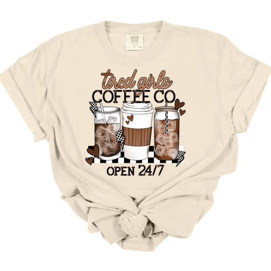 Tired Girls Coffee Co. Tee  *MADE TO ORDER*