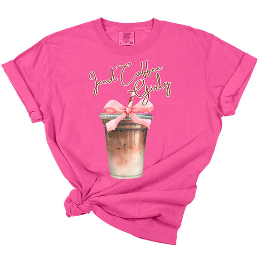 Iced Coffee Girly Tee *MADE TO ORDER*