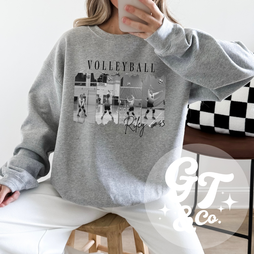 Custom Volleyball Player Crewneck
