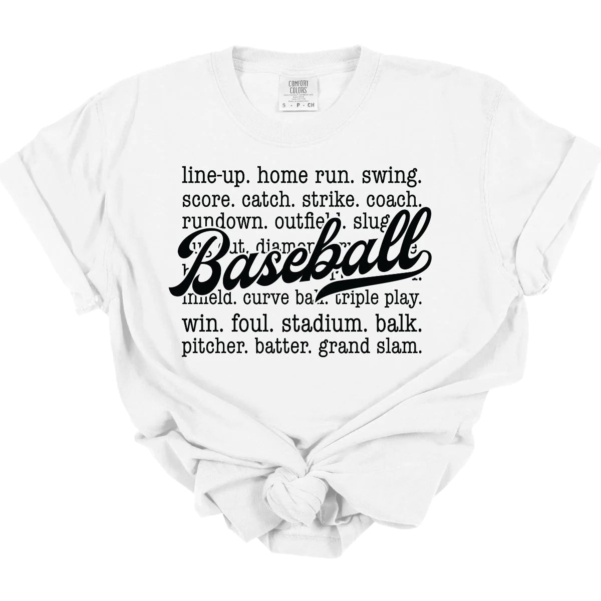 Baseball Words Tee *MADE TO ORDER*