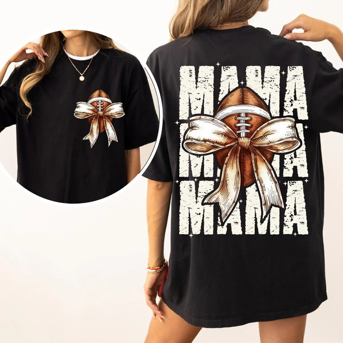 Football Mama Tee  *MADE TO ORDER*