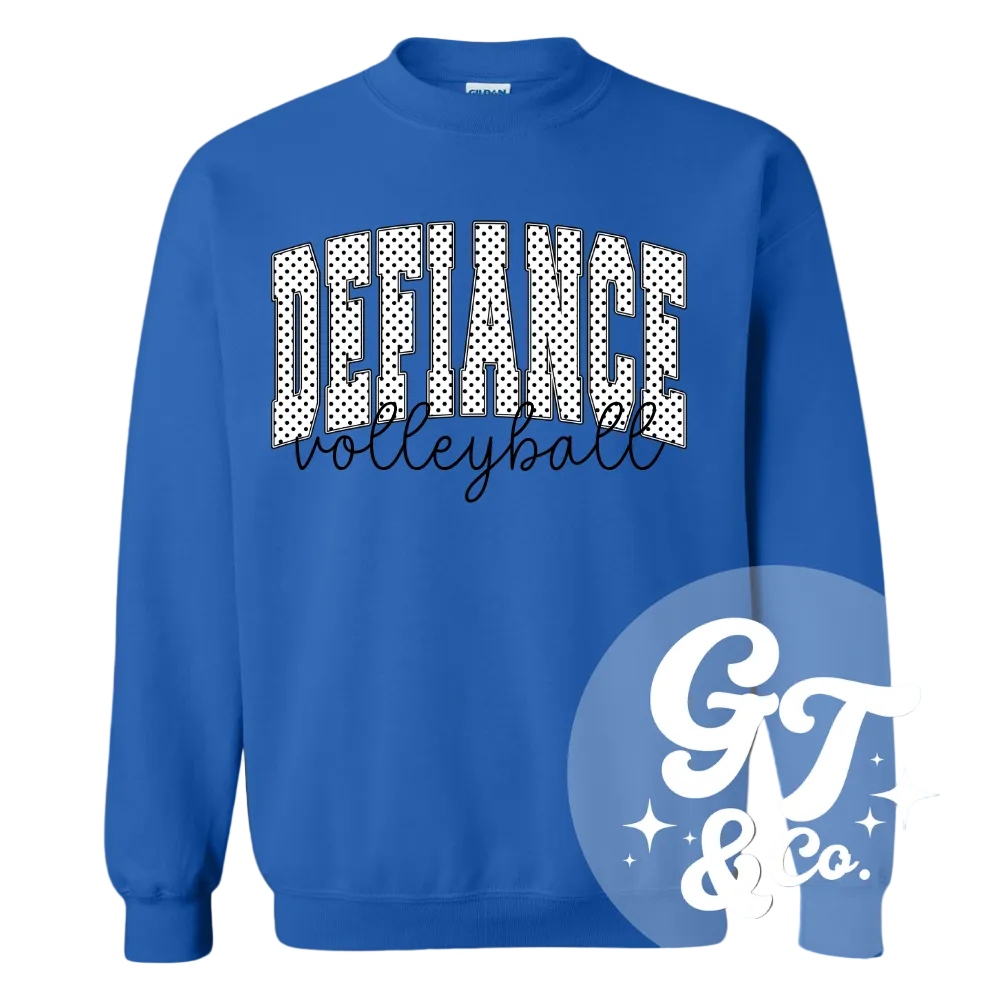 Defiance Volleyball Polka Dot Crewneck