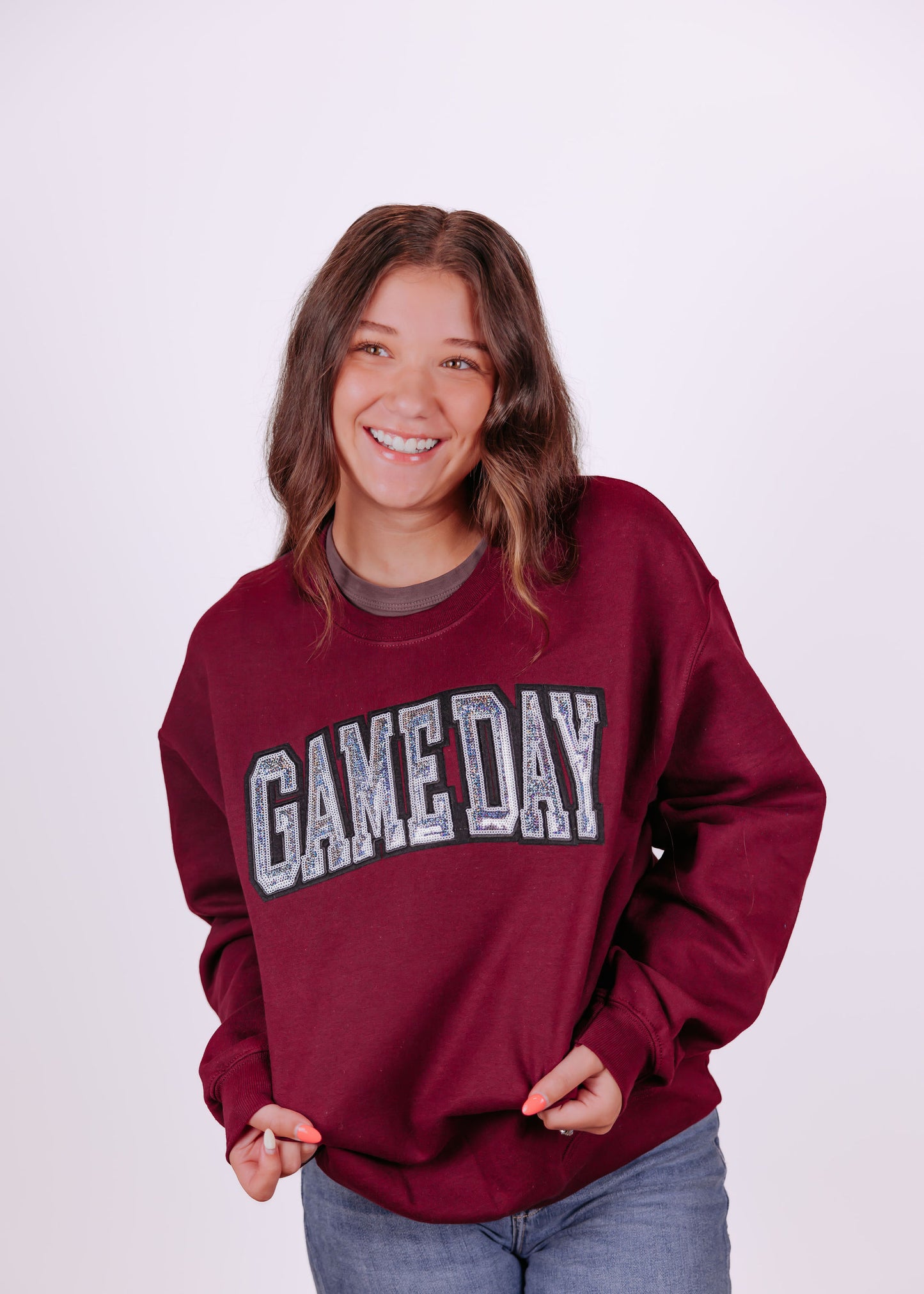 Gameday Sequin Crewneck