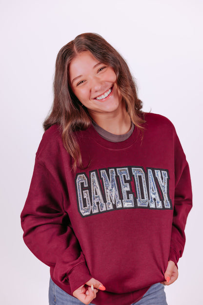 Gameday Sequin Crewneck