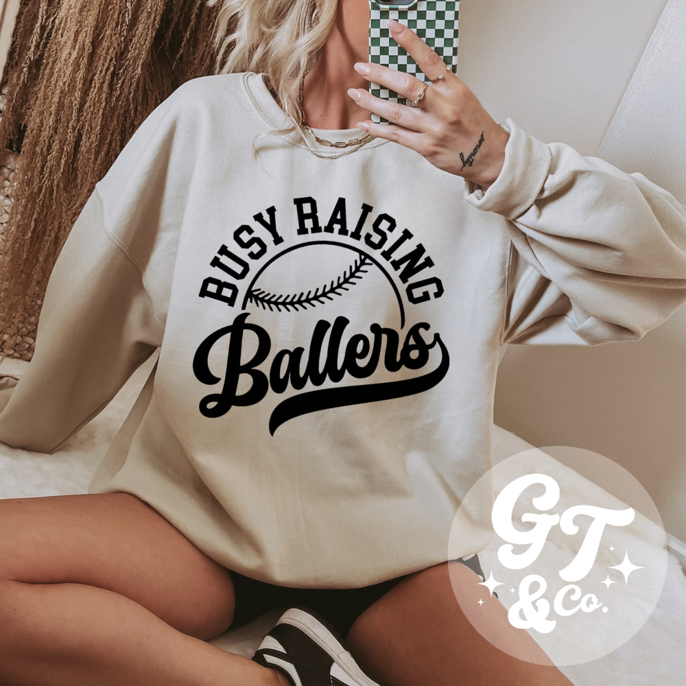 Busy Raising Ballers Crewneck
