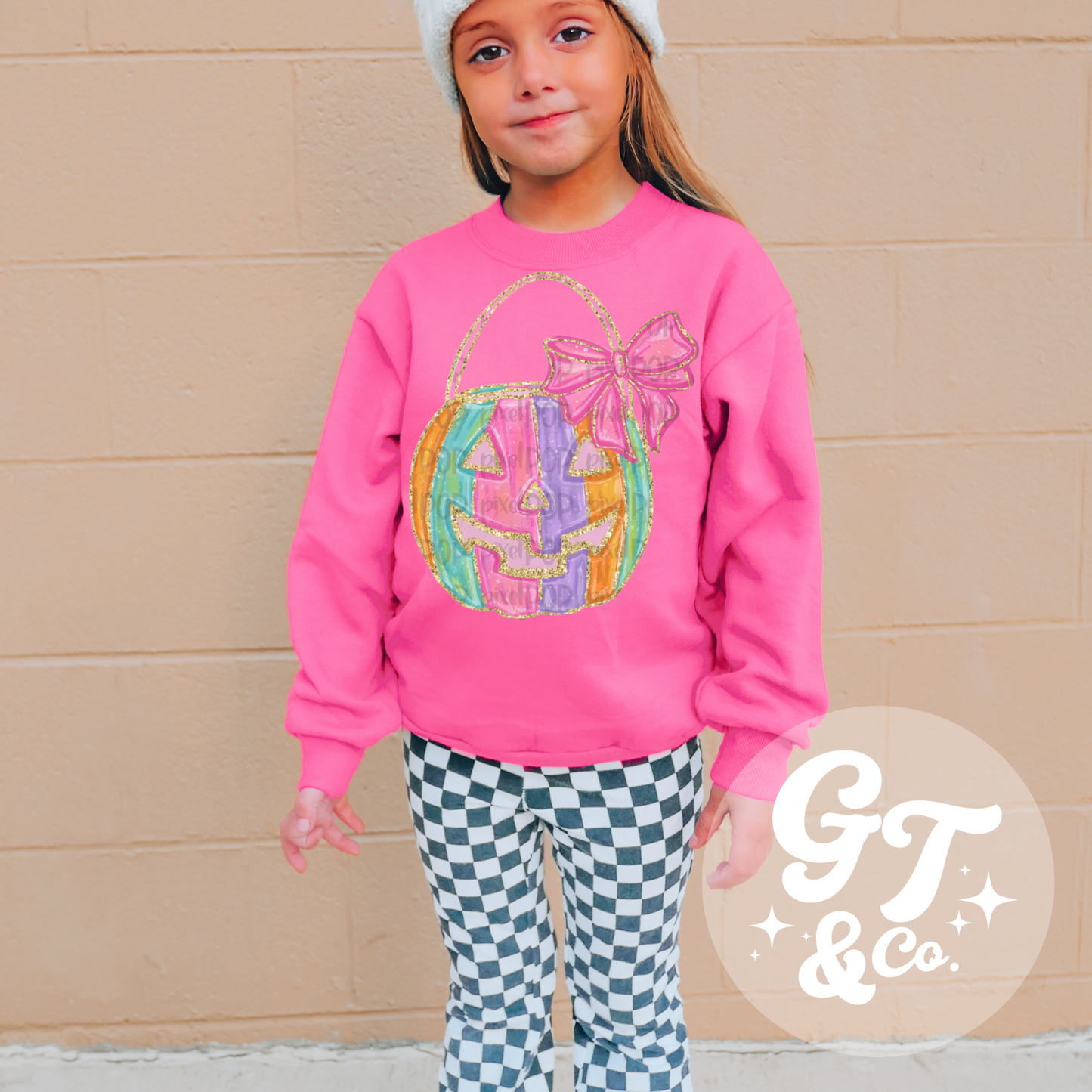 *YOUTH* Glitter Pumpkin Crewneck *MADE TO ORDER*