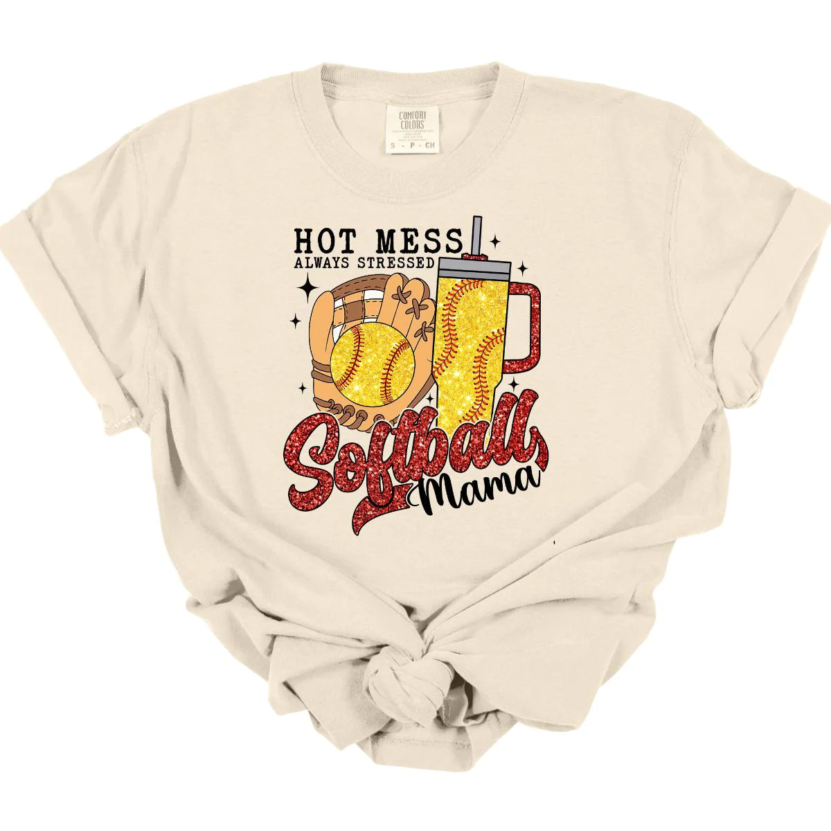 Hot Mess Softball Mom Tee *MADE TO ORDER*