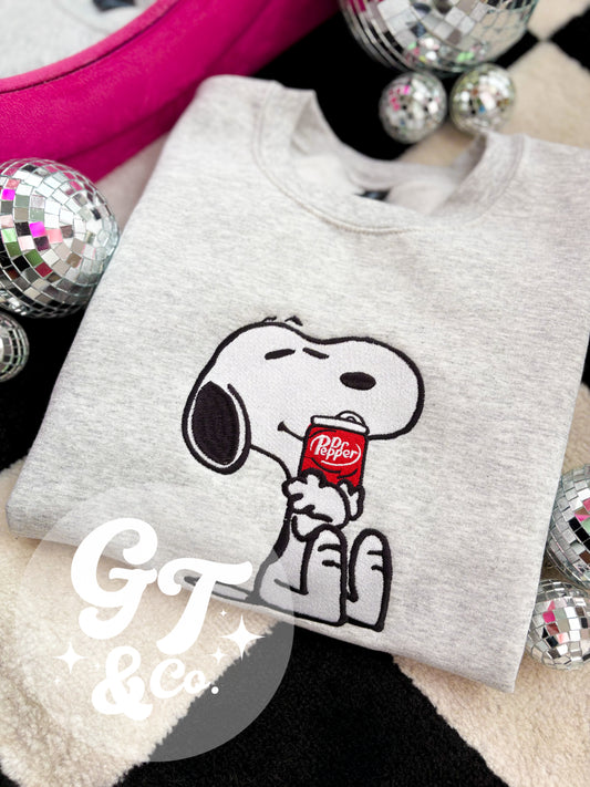 Retro Pup Soda Embroidered Crewneck