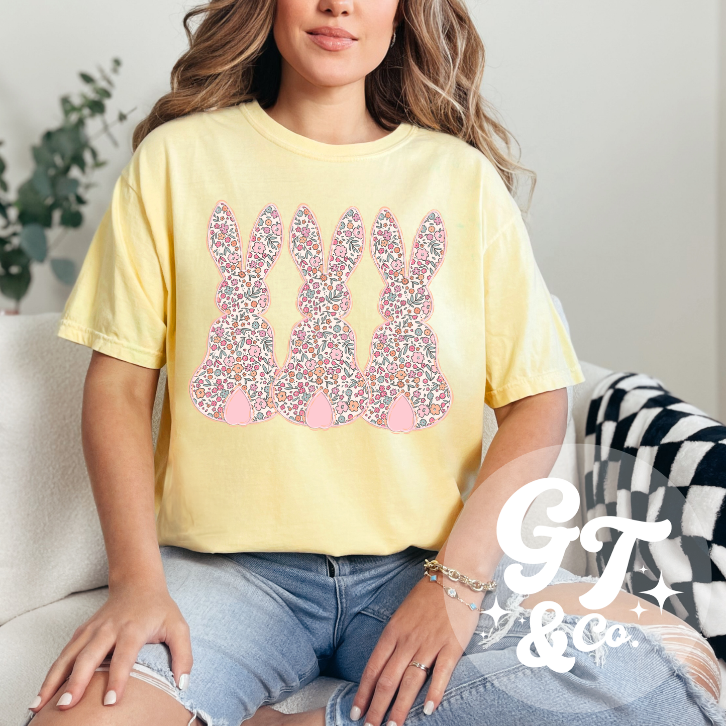 Floral Bunnies Tee