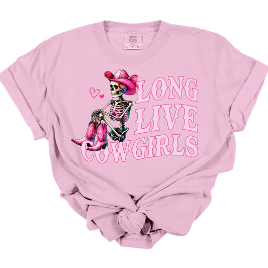 Long Live Cowgirls Skelly Tee *MADE TO ORDER*