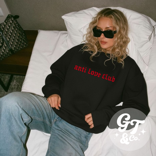 Anti Love Club Embroidered Crewneck