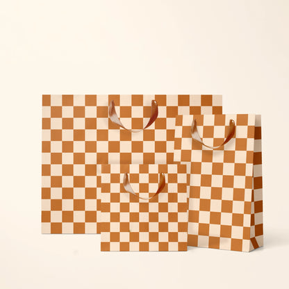 Large Checkered Gift Bag