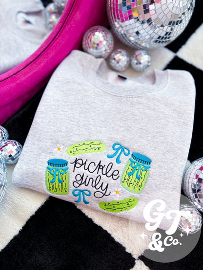 Pickle Girly Embroidered Crewneck