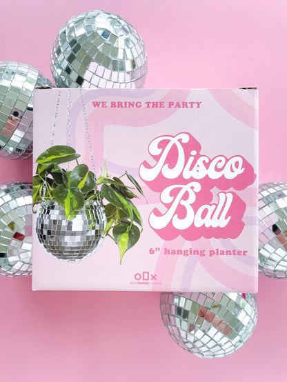 Hanging 6" Disco Ball Planter