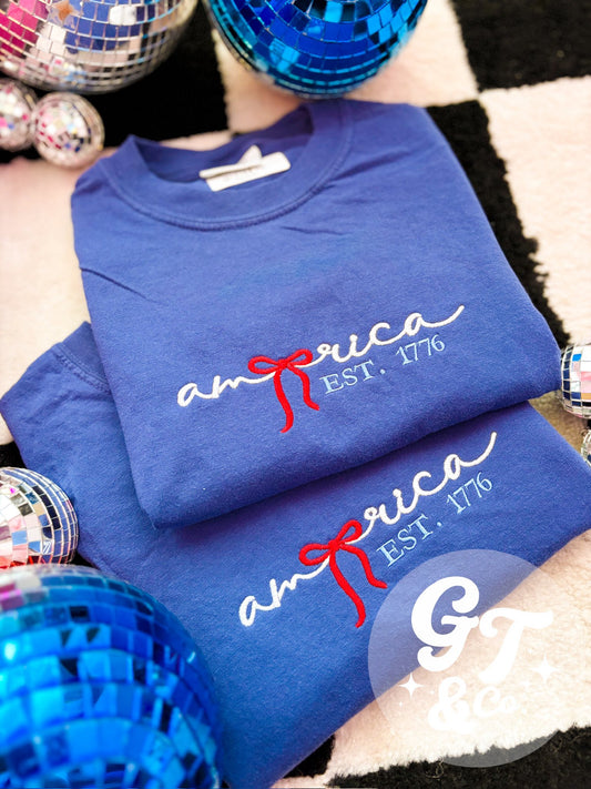 American Est. 1776 Embroidered Tee