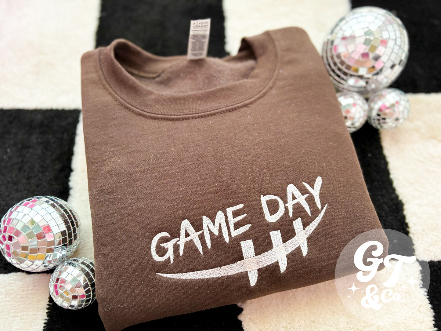 Game Day Embroidered Crewneck *MADE TO ORDER 10-15 BIZ DAYS*