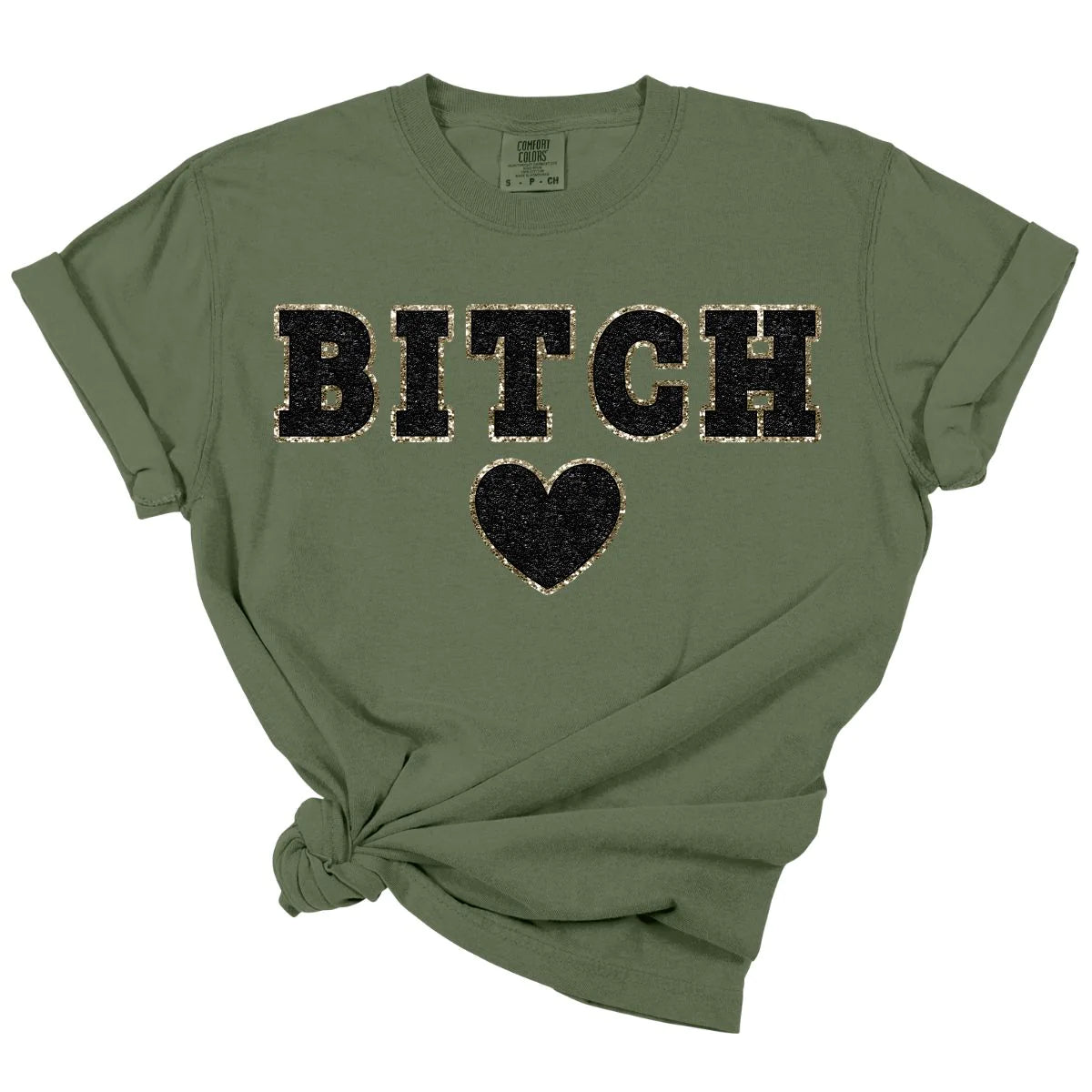 B!tch Faux Sequin Tee *MADE TO ORDER*