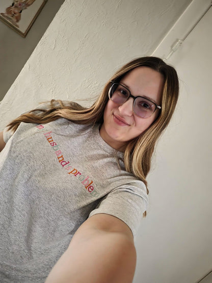 my husband's problem Embroidered Crew/Tee