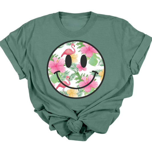 Happy Flamingo Tee  *MADE TO ORDER*