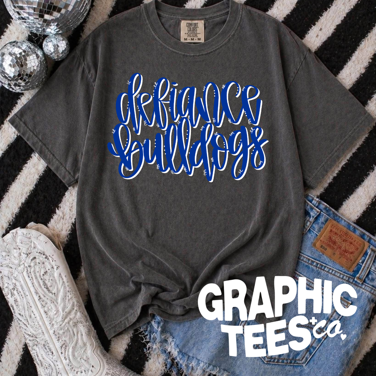 Defiance Bulldogs Hand-Lettered Script Tee
