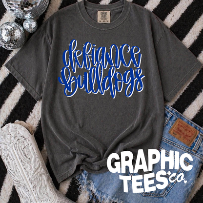 Defiance Bulldogs Hand-Lettered Script Tee