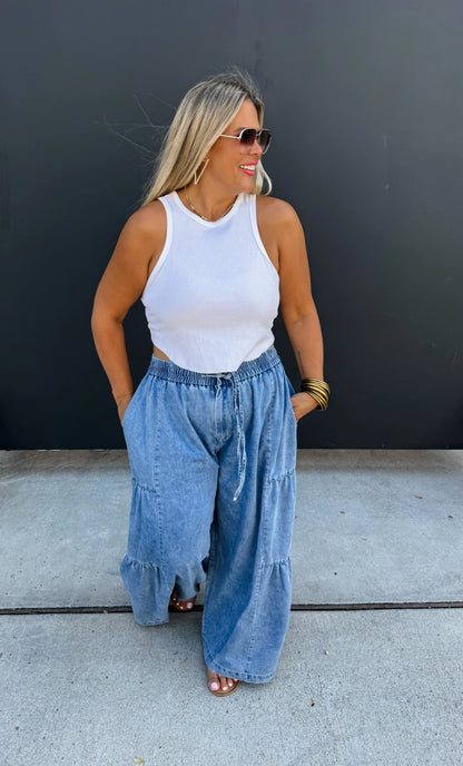 Boho Ruffle Pants