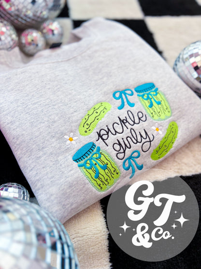 Pickle Girly Embroidered Crewneck