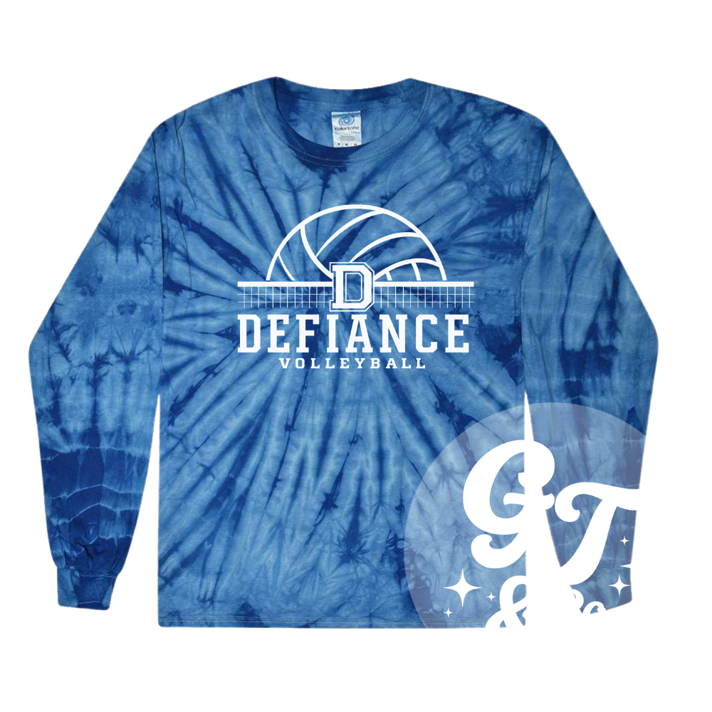Tie Dye Defiance Volleyball Team Long Sleeve