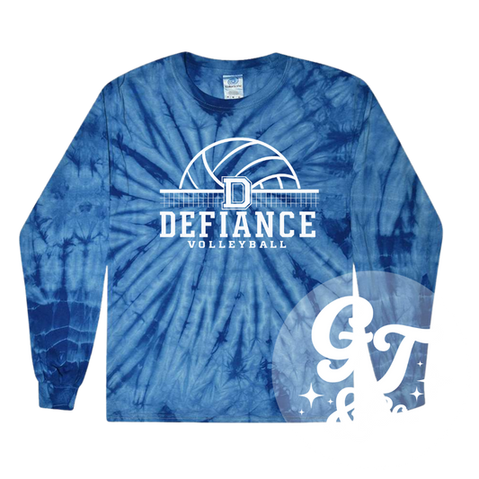 Tie Dye Defiance Volleyball Team Long Sleeve