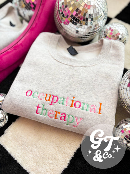 Custom Rainbow Embroidered Crewneck