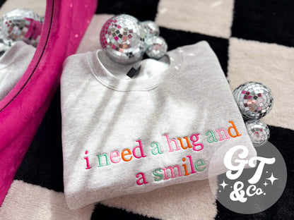 Custom Rainbow Embroidered Crewneck