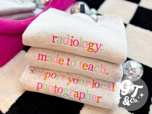 Custom Rainbow Embroidered Crewneck