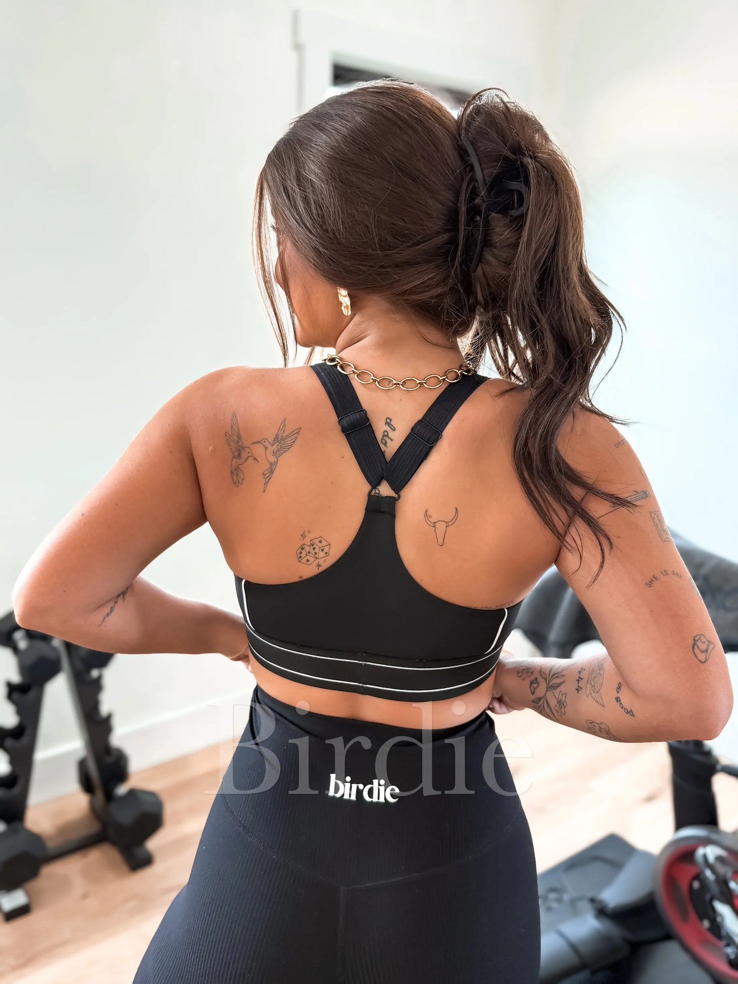 BIRDIE Contrast Racerback Sports Bra